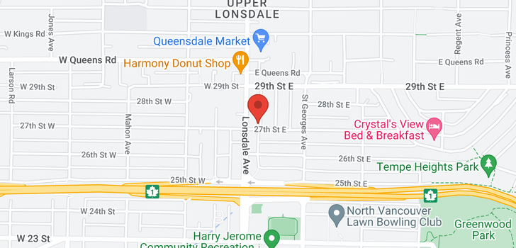 map of 206 2710 LONSDALE AVENUE